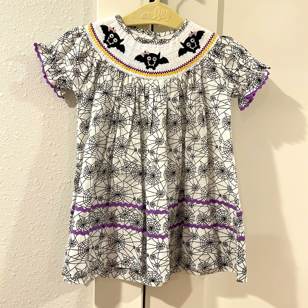 NWOT Lil Cactus halloween smocked dress 🕷️